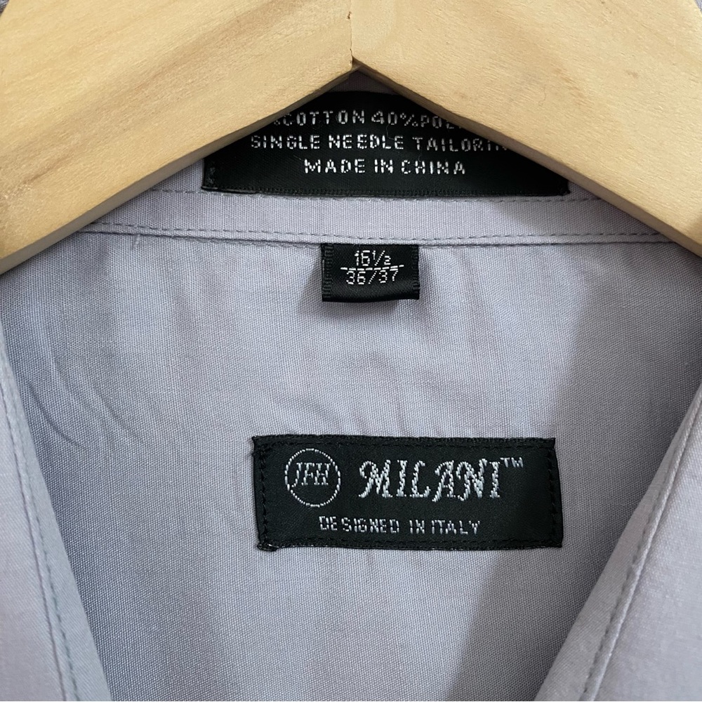 •Mens Milani button down dress shirt• Size 16 1/2 - Picture 4 of 6